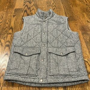 Banana Republic puffer quilted gray texture vest small men’s